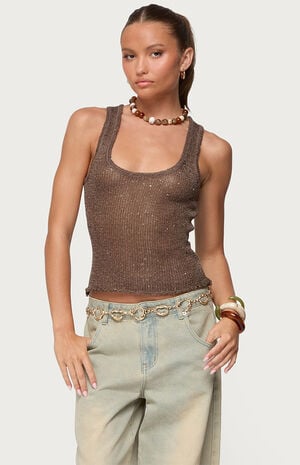 Eleora Sequin Knit Tank Top image number 2