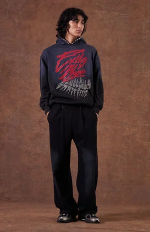 Pleated Extreme Baggy Fleece Sweatpants image number 1