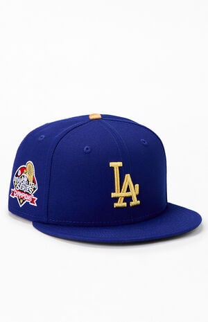 LA Dodgers Gold Logo 9FIFTY Snapback Hat image number 1