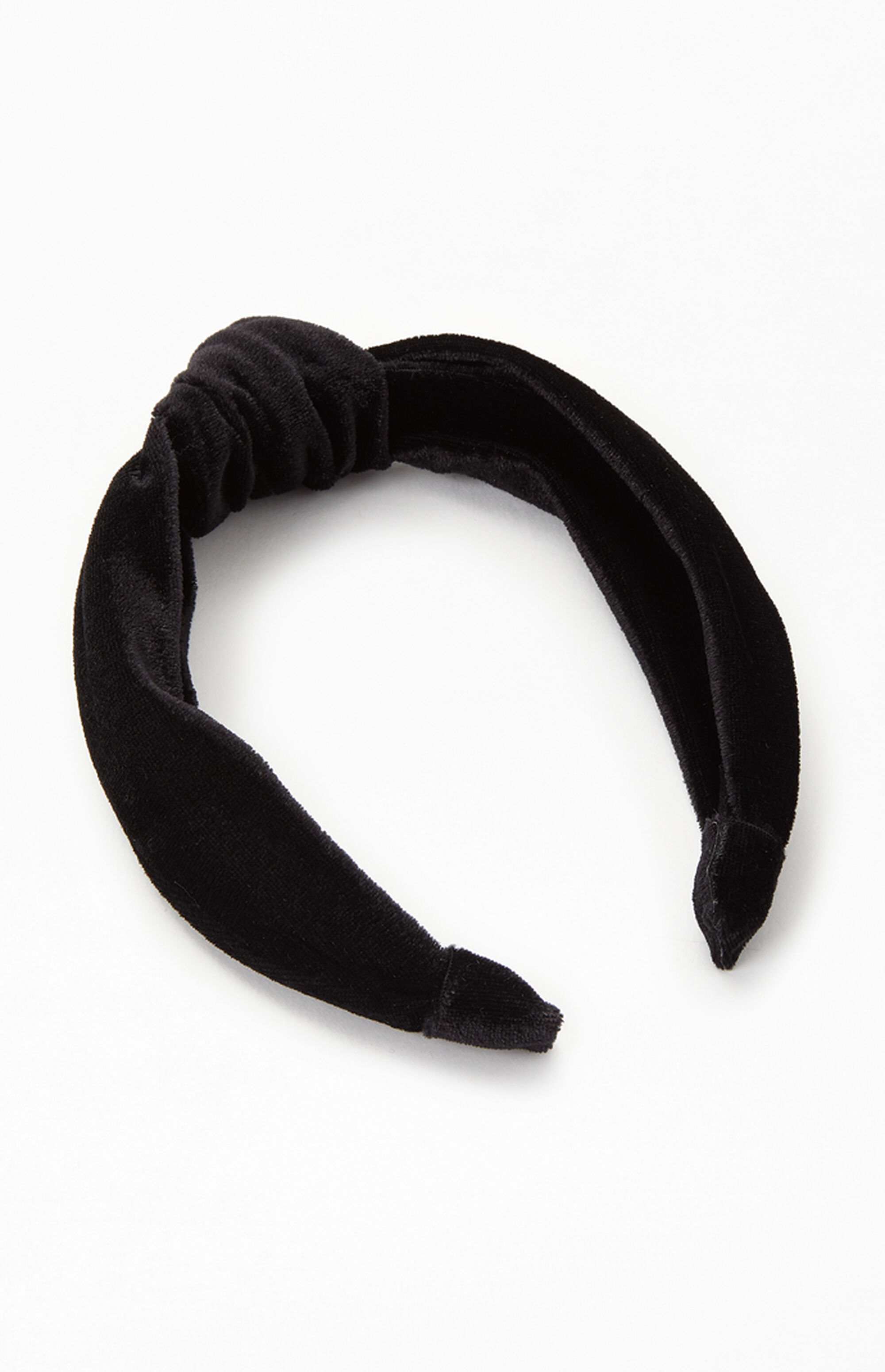 LA Hearts Black Velvet Knot Headband PacSun