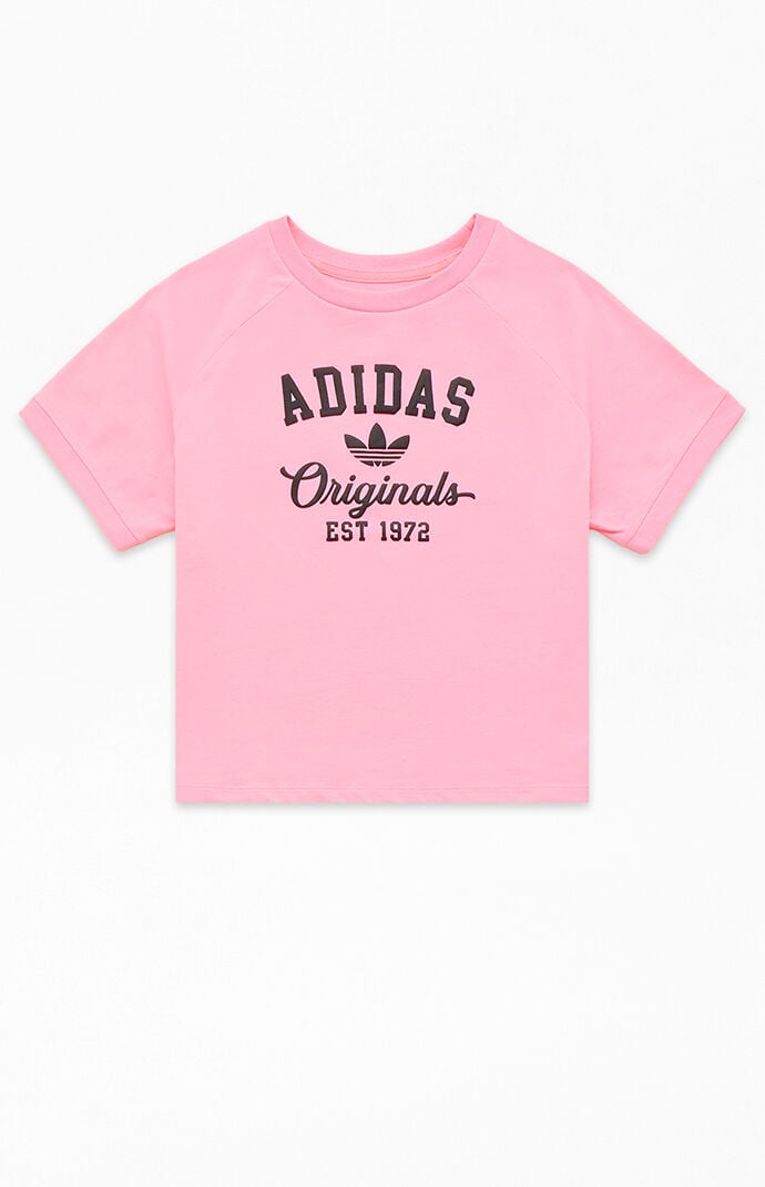 adidas Kids Pink Puff Graphic T-Shirt