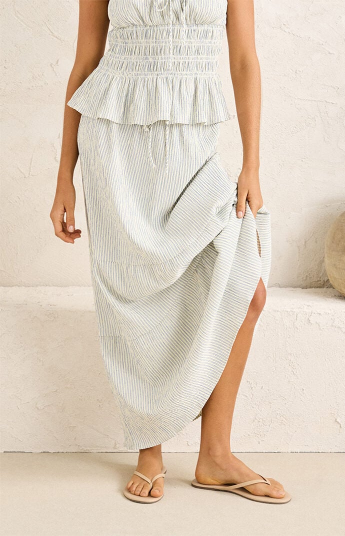 Rhythm Striped Zuri Bias Midi Skirt