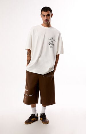 Brown RFC Lounger Fleece Sweat Shorts image number 5