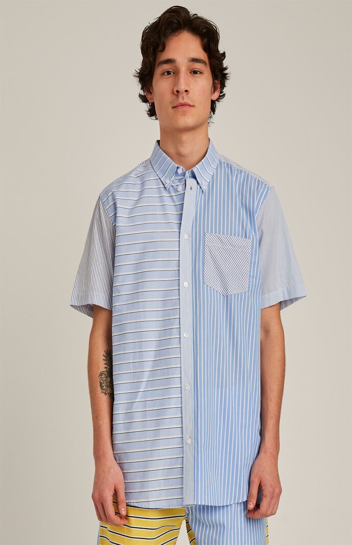 Olavi Striped Short Sleeve Button Up Shirt