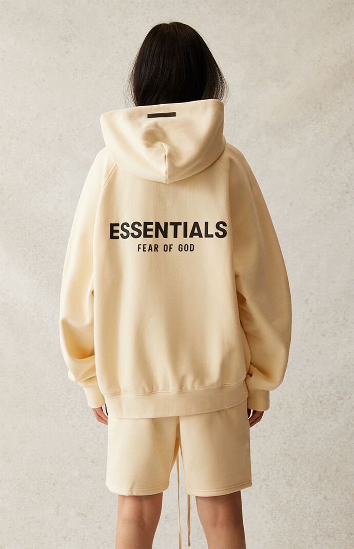 Fear of god essentials cream discount hoodie