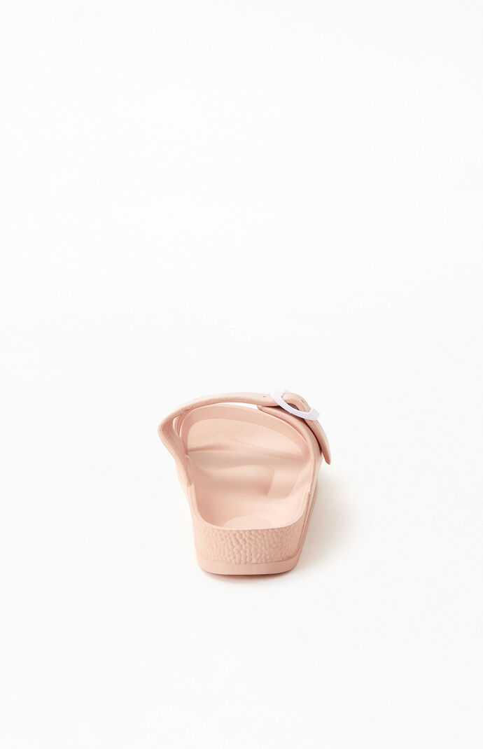 Women's Rubber Double Buckle Slide Sandals