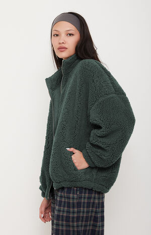 Sherpa Cropped Zip Up Jacket image number 2
