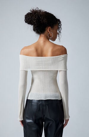 Blake Sheer Off-The-Shoulder Sweater image number 4