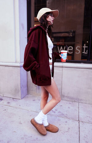 Burgundy Christy Full Zip Hoodie image number 2