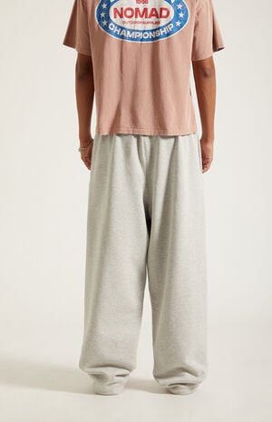 Heather Gray Fleece Extreme Baggy Sweatpants image number 4