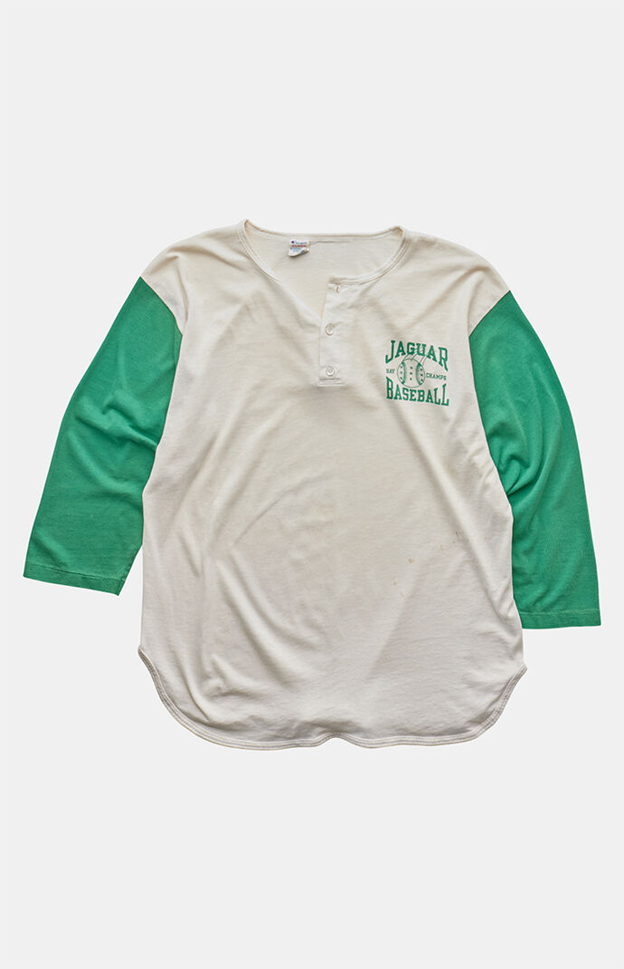 PS VINTAGE 80s Jaguar Baseball Henley Graphic T-Shirt | Pacsun
