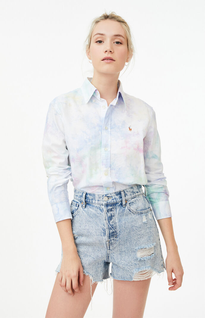 polo ralph lauren tie dye long sleeve shirt