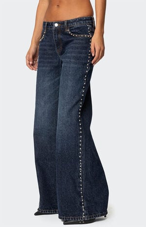 Stassie Studded Low Rise Jeans image number 2
