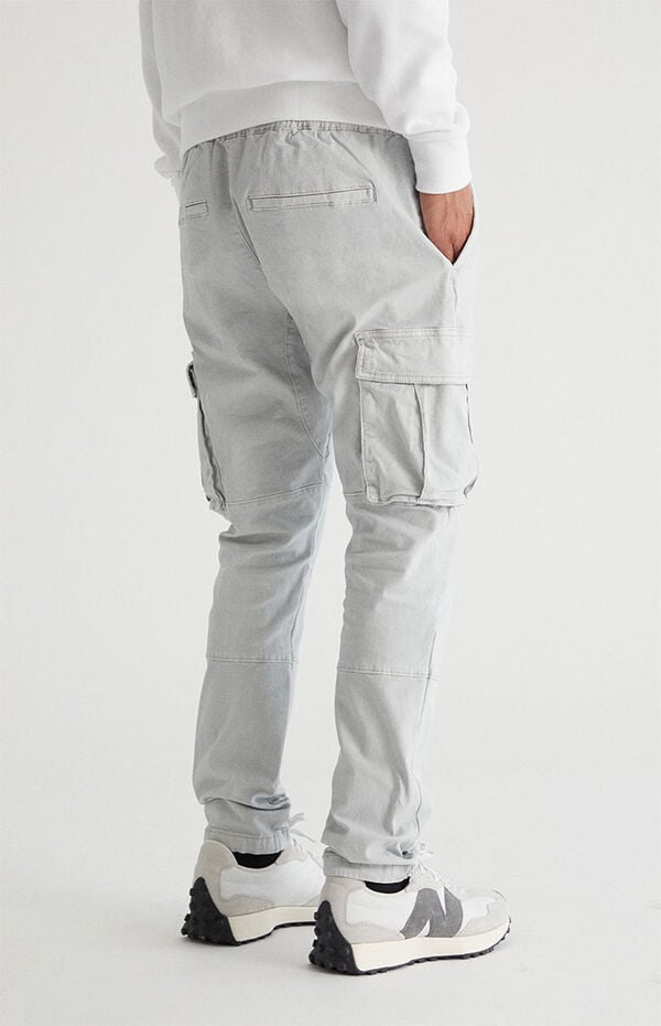 Light Gray Slim Cargo Pants