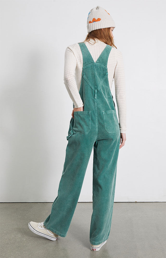 Corduroy overalls green on sale