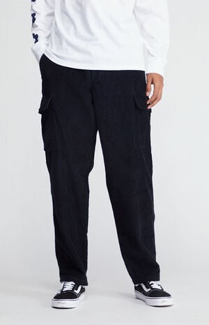Corduroy Loose Tapered Cargo Pants image number 1