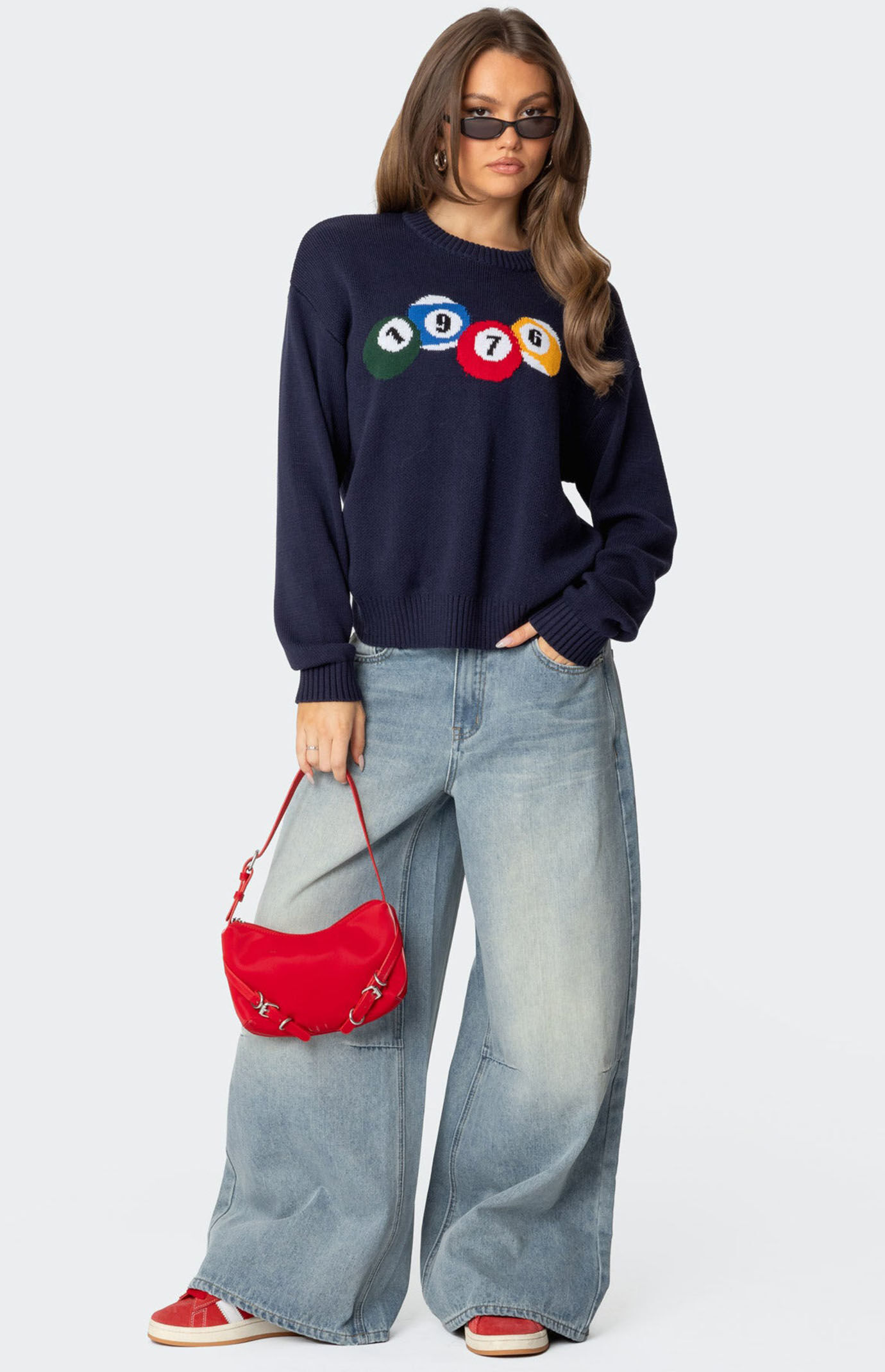 Edikted Skater Girl Washed Low Rise Jeans