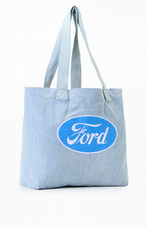 Logo Denim Tote Bag image number 3