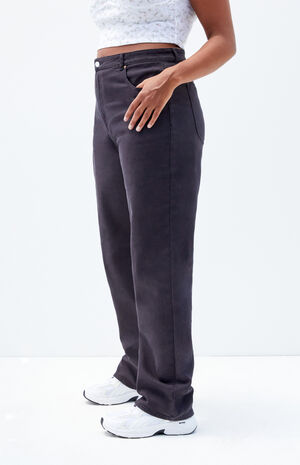 Stretch Black Curve Dad Jeans image number 3