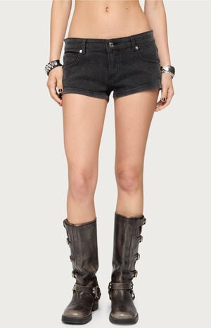 Syra Zipper Low Rise Denim Shorts image number 1