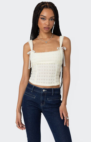 Textured Bustier Top image number 1