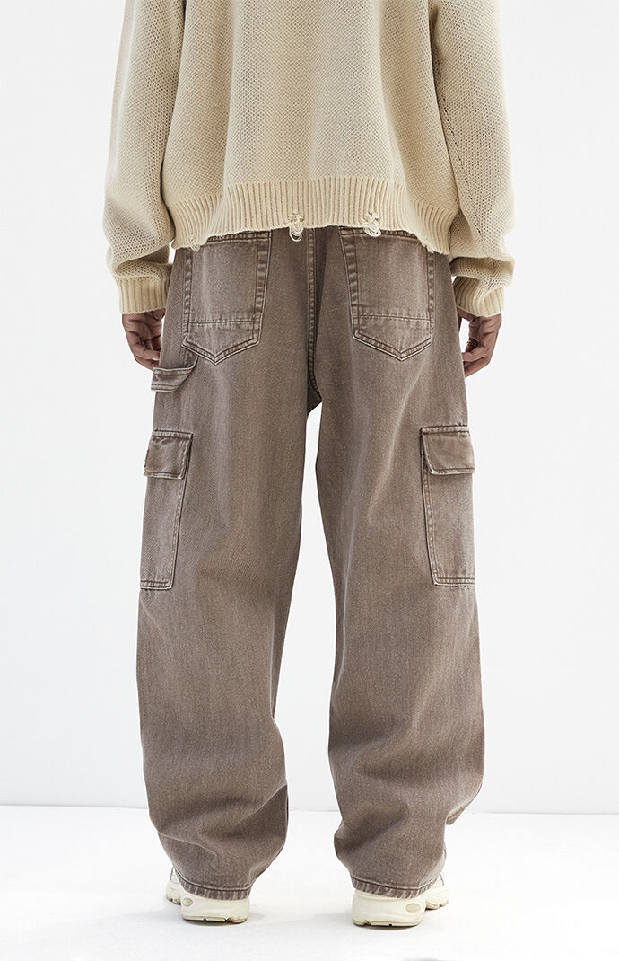 デニム・ジーパン [NICEGHOSTCLUB]CARPENTER CARGO WASHED JEANS_BROWN(NG2DFUD1 carpenter cargo washed jeans[brown] - niceghostclub