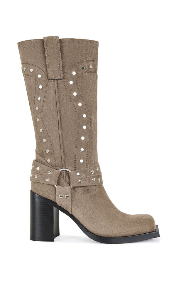 AZALEA WANG Women's Cirilla Brown Chunky Heel Boots