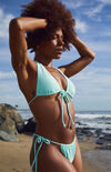 Eco Light Blue Claire Halter Bikini Top Eco Light Blue Claire Halter Bikini Top image number null