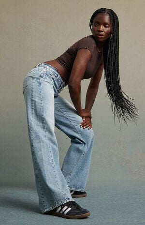 RARE DNM EDIT Light Indigo Low Rise Baggy Jeans | PacSun