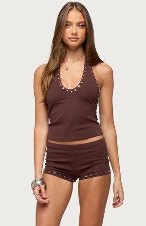Ariadna Studded Halter Top image number 1