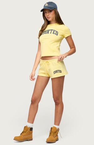 Sporty Babe Edikted Micro Shorts image number 4