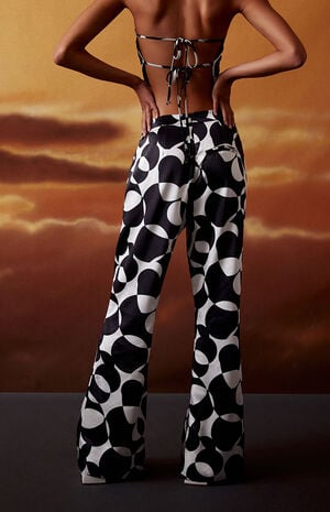 x PacSun Printed 2000s Lover Slit Flare Pants image number 4