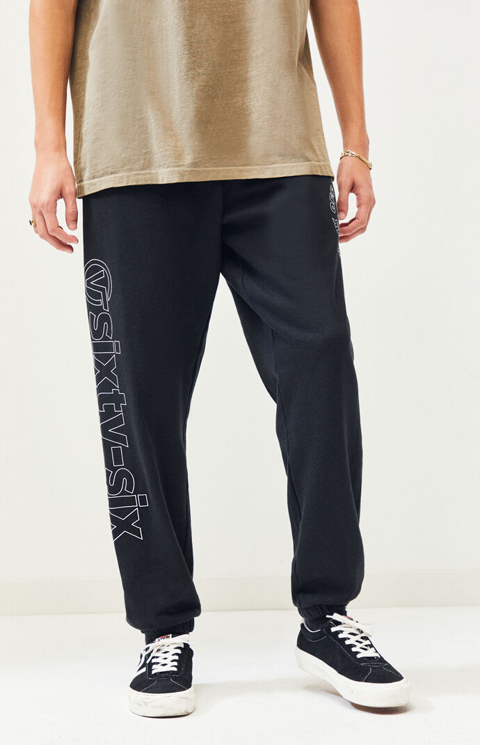 OTW Men Elastic Waist Casual Stars Print Jogger Drawstring Long Pants