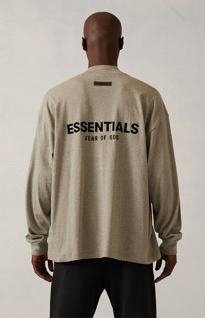 Fear of God Essentials Dark Oatmeal Long Sleeve T-Shirt | PacSun