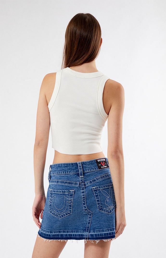 TRUE RELIGION ミニスカート SADIE SUPER T MINI SKIRT - Aqua Marine | True Religion