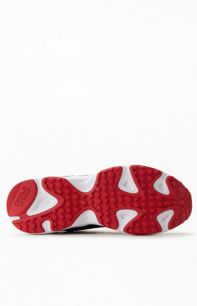 White & Burgundy Ray Tracer Shoes