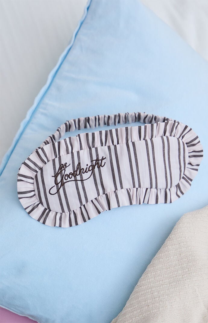 PS GOODNIGHT Striped Woven Sleep Eye Mask