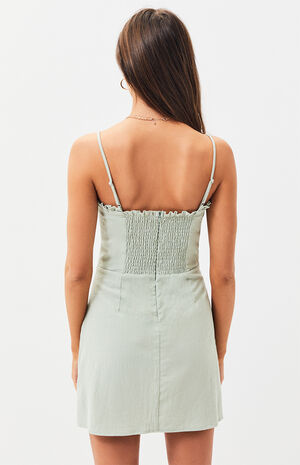 Ruffle Linen Mini Dress image number 5