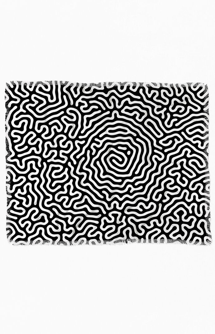 Coral Pattern Woven Throw Blanket