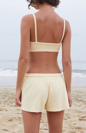 Yellow Summer Thermal Shorts image number 3