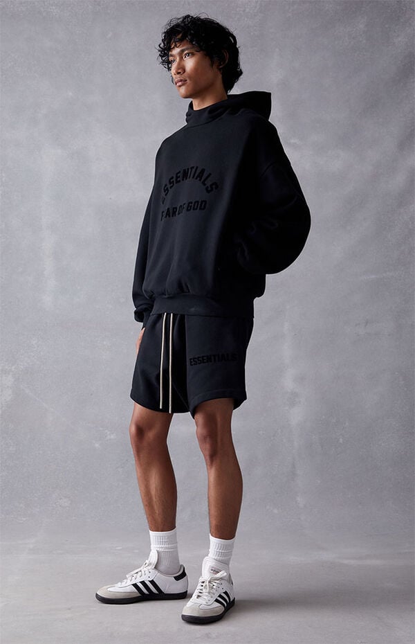 Fear of God ESSENTIALS Jet Black Hoodie PacSun