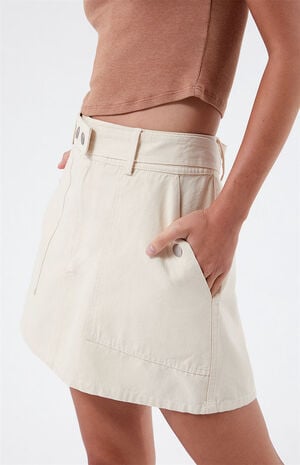 Belted A-Line Mini Skirt image number 3