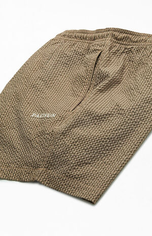 Striped Seersucker 15" Swim Trunks image number 4