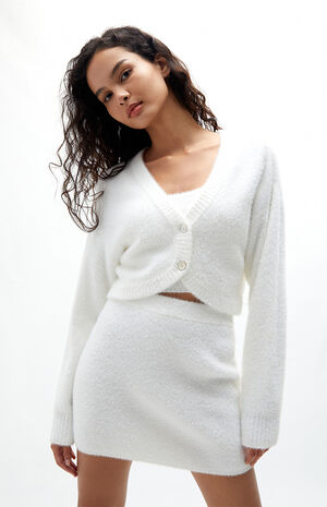 Fuzzy Shrunken Cardigan image number 1