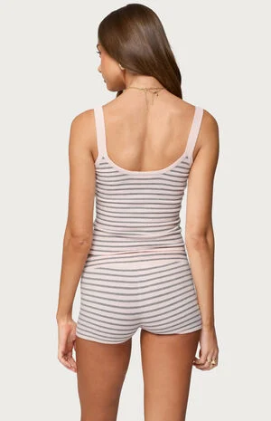 Lillian Striped Knit Tank Top image number 3