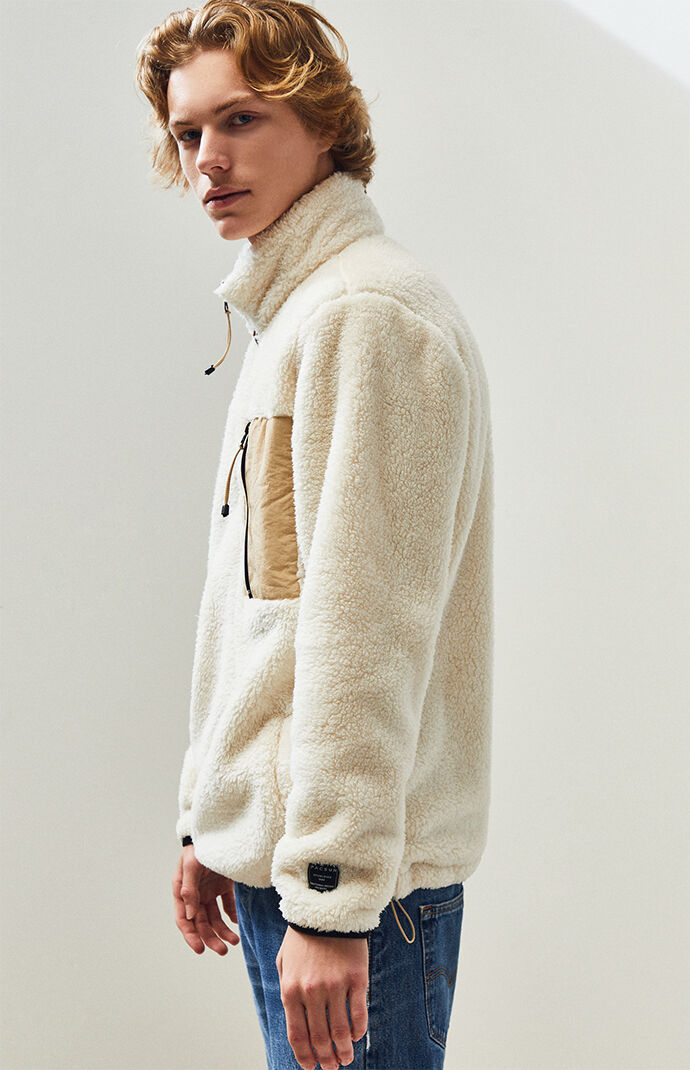 men's quarter zip sherpa pullover