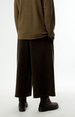 Washed Black Cropped Baggy Sweatpants image number 5