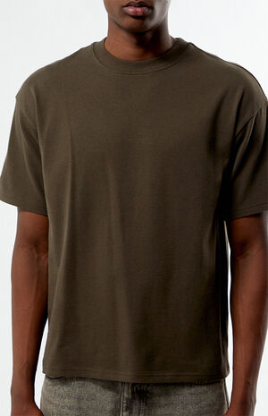 Brown Textured T-Shirt image number 3