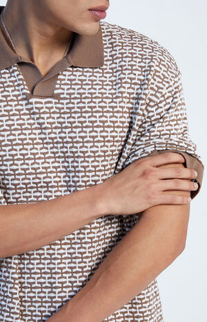 Brown Woven Polo Shirt image number 2