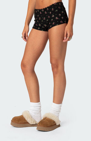 Aislinn Printed Waffle Shorts image number 4